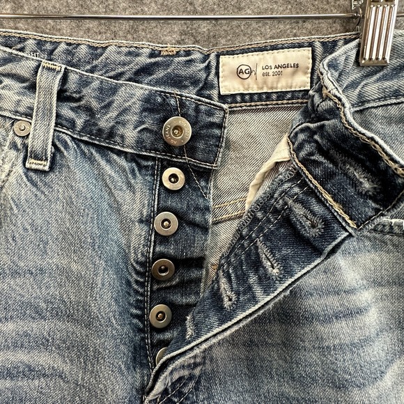 Adriano Goldschmied AG Alexxis Straight Jeans Womens 28 R Distressed High Rise - Picture 2 of 14